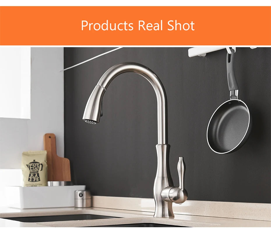 Gold Kitchen Faucets Single Handle Pull Out Kitchen Tap Single Hole Handle Swivel Degree Water Mixer Tap Mixer Tap 866011 c9f98b-b7.myshopify.com