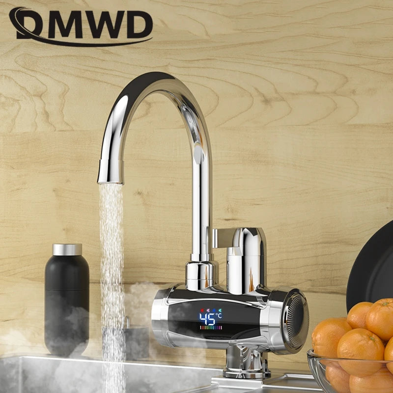 DMWD Household Electric Instant Heating Faucet Hot cold Dual-use Tankless Water Quickly Heating Tap LED Display Kitchen 3300W c9f98b-b7.myshopify.com