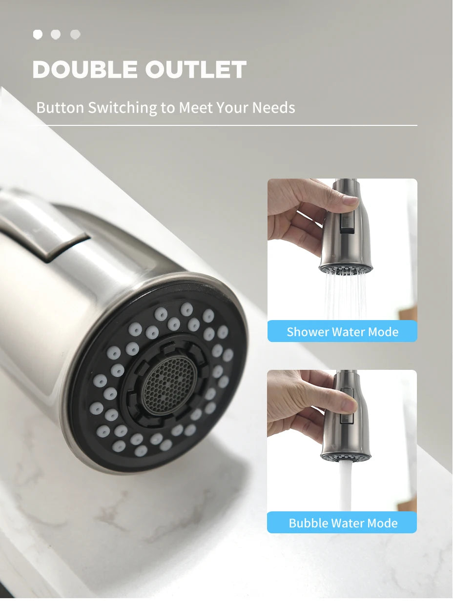 Gold Kitchen Faucets Single Handle Pull Out Kitchen Tap Single Hole Handle Swivel Degree Water Mixer Tap Mixer Tap 866011 c9f98b-b7.myshopify.com