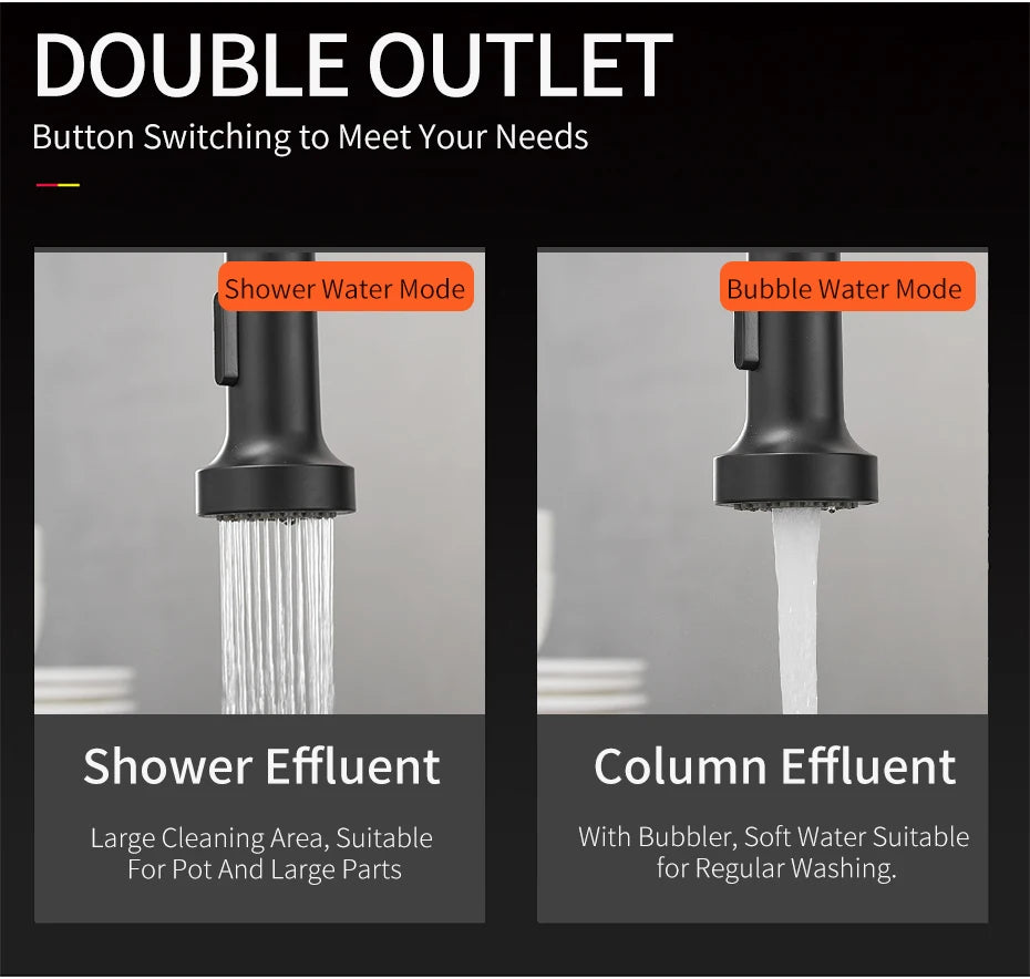 Brush Nickel Kitchen Faucets Brass Faucets for Kitchen Sink Single Lever Pull Down Spring Spout Mixers Tap Hot Cold Water Crane c9f98b-b7.myshopify.com