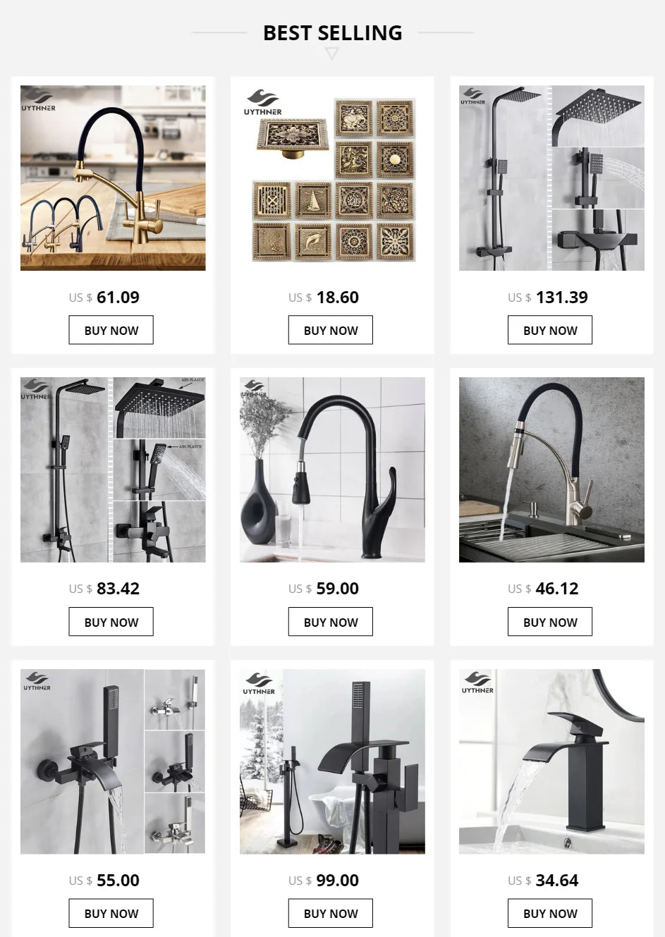 Ultra-thin Black 16-Inch Square Rainfall Shower Head c9f98b-b7.myshopify.com