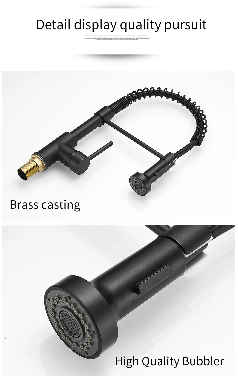 Brush Nickel Kitchen Faucets Brass Faucets for Kitchen Sink Single Lever Pull Down Spring Spout Mixers Tap Hot Cold Water Crane c9f98b-b7.myshopify.com