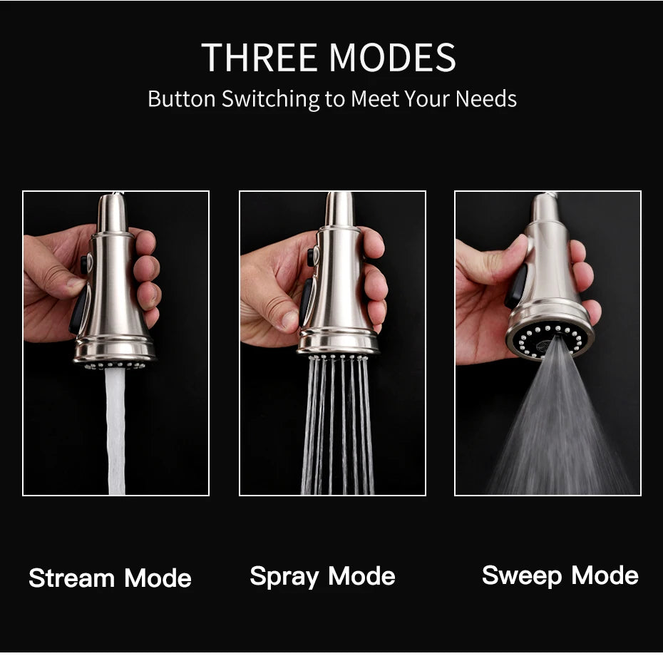 Gold Kitchen Faucets Single Handle Pull Out Kitchen Tap Single Hole Handle Swivel Degree Water Mixer Tap Mixer Tap 866011 c9f98b-b7.myshopify.com