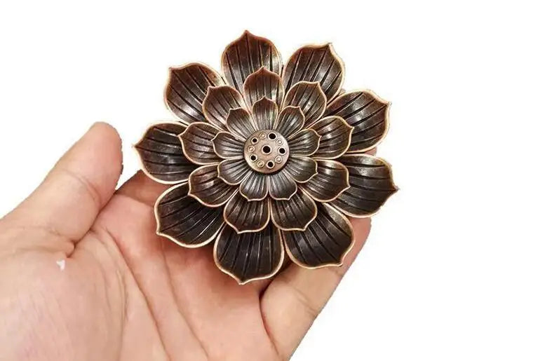 Alloy Incense Burner Stick Holder Buddhism Lotus Line Incense plate Sandalwood Coil Base Temples Yoga Studios Home Decoration c9f98b-b7.myshopify.com