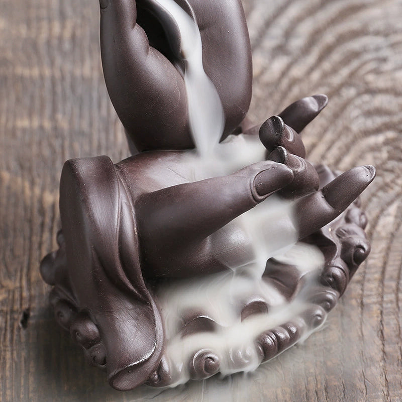 Purple Sand Backflow Sandalwood Stove Indoor Home Incense Burner Creative Large Buddha Hand Backflow Incense Burner Gift Retro Decoration c9f98b-b7.myshopify.com