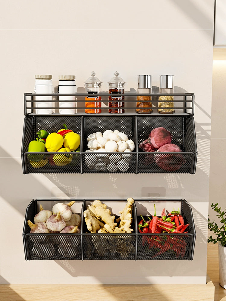Onion, Ginger and Garlic Wall Hanging Basket Storage Fantastic Kitchen c9f98b-b7.myshopify.com