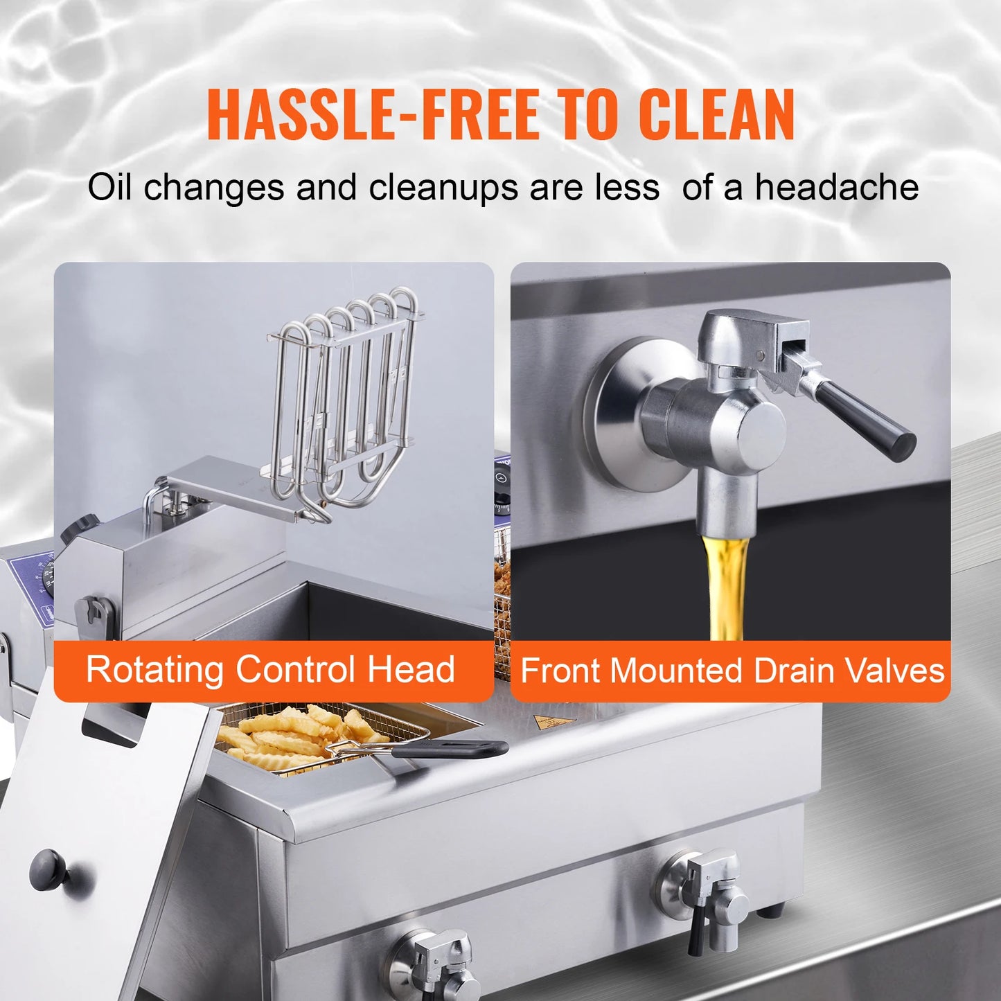 VEVOR Electric Deep Fryer w/ Dual Removable Tanks - 12L 5000W Commercial Countertop Fryer for Chicken, French Fries, Chips, and More c9f98b-b7.myshopify.com