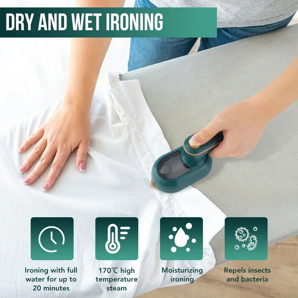 Portable Mini Steam Iron Handheld Professional Garment Steamer Dry Wet Clothes Fabric Ironing Machine for Home Travel c9f98b-b7.myshopify.com