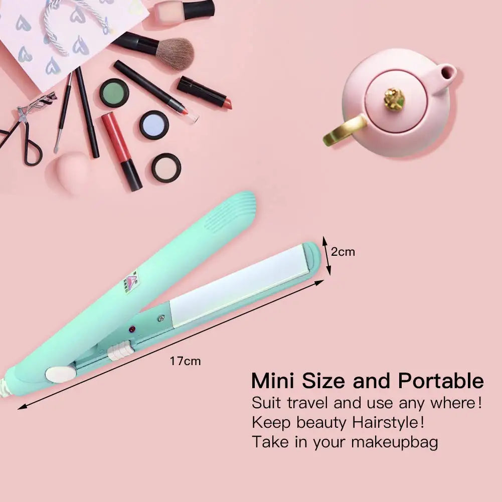 Portable Mini Hair Straightener Flat Iron Hair Curler For Men Women Short Hair Wave Hairstyling Dual Voltage Straightening Irons c9f98b-b7.myshopify.com