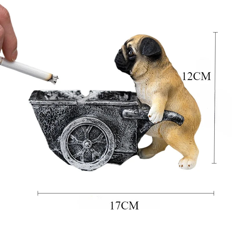 Cart Puppy Ashtray Anti-fly Ash Household Ashtray Creative Living Room Office Desktop Decoration Living Room Storage Box c9f98b-b7.myshopify.com