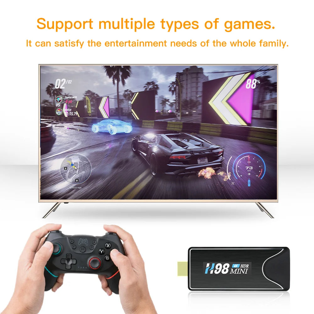 HONGTOP Mini TV Stick H98Mini Android 10 Support 4K HD Video 2.4G/5G WiFi TV Box H.265 Bluetooth Media Player Set Top Box c9f98b-b7.myshopify.com