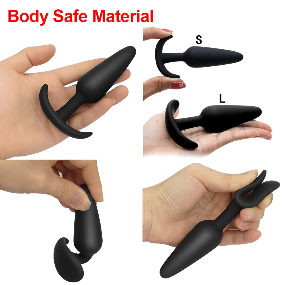 T-Shape Anal Plug Set - Soft Silicone Butt Plug Stimulator, Prostate Massager for Men & Women, Adult Sex Toys c9f98b-b7.myshopify.com