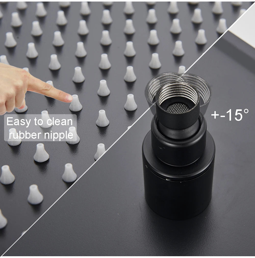 Ultra-thin Black 16-Inch Square Rainfall Shower Head c9f98b-b7.myshopify.com