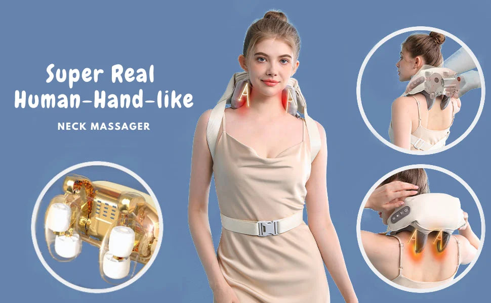 Neck Shoulder Massager Deep Tissue Shiatsu Back Massagers with Heat for Pain Relief Electric Kneading Squeeze Muscles Massage c9f98b-b7.myshopify.com