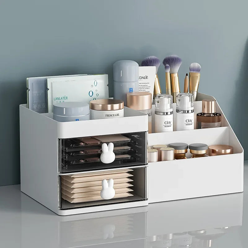 Large Capacity Cosmetic Storage Box Makeup Drawer Organizer Skincare Makeup Stationery Storage Box for Dressing Table Desktop c9f98b-b7.myshopify.com