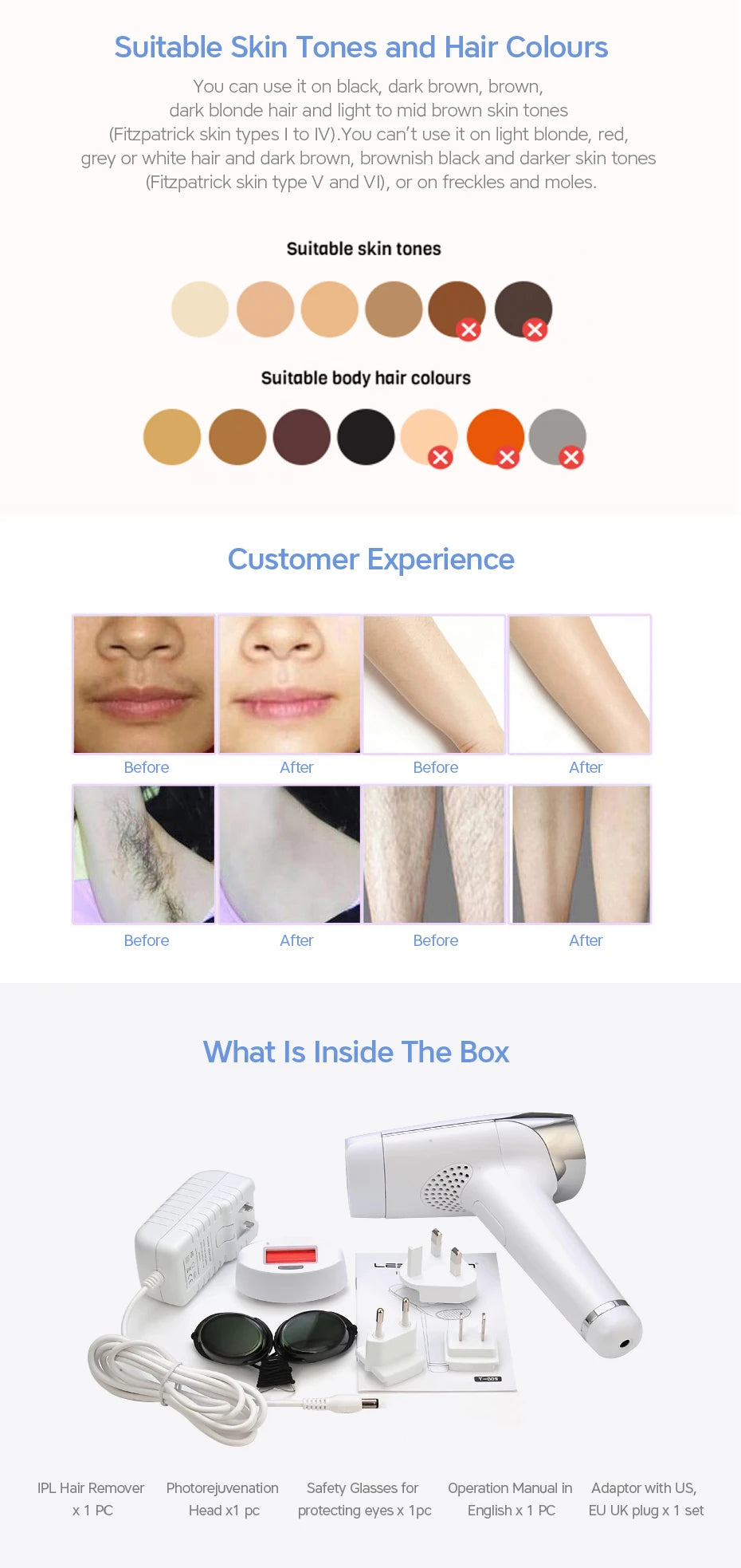 Lescolton IPL Hair Removal for Women at-Home Laser Permanent Painless Hair Remover for Armpits Legs Arms Bikini Line c9f98b-b7.myshopify.com