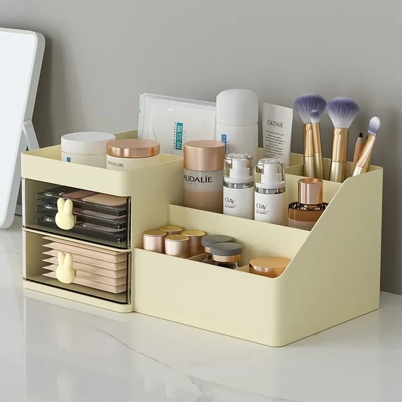Large Capacity Cosmetic Storage Box Makeup Drawer Organizer Skincare Makeup Stationery Storage Box for Dressing Table Desktop c9f98b-b7.myshopify.com