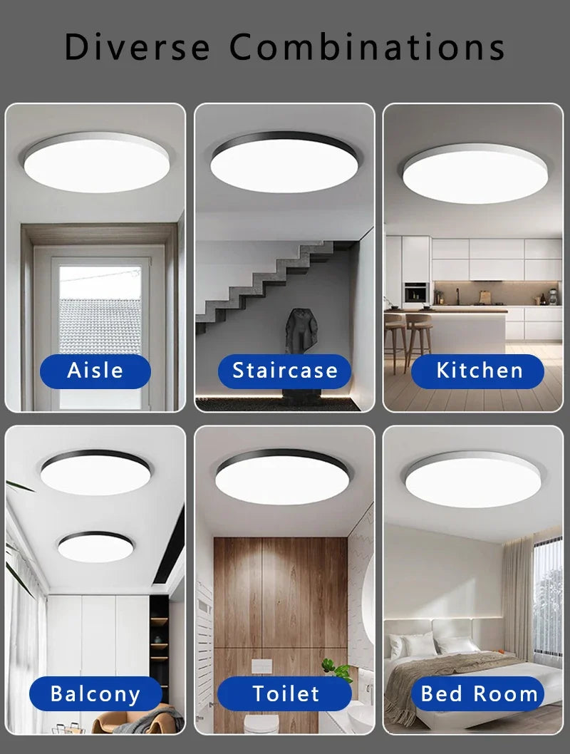 LED Ceiling Light 220V Waterproof Dustproof Three Proof Light Bedroom Bathroom Dining Room Kitchen Indoor Lighting Fixtures c9f98b-b7.myshopify.com