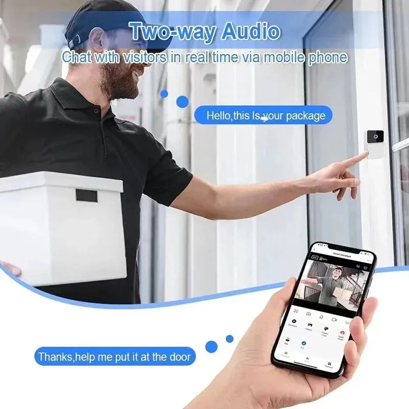 Wireless Video Doorbell with Night Vision, Two-Way Intercom, and Voice Change c9f98b-b7.myshopify.com