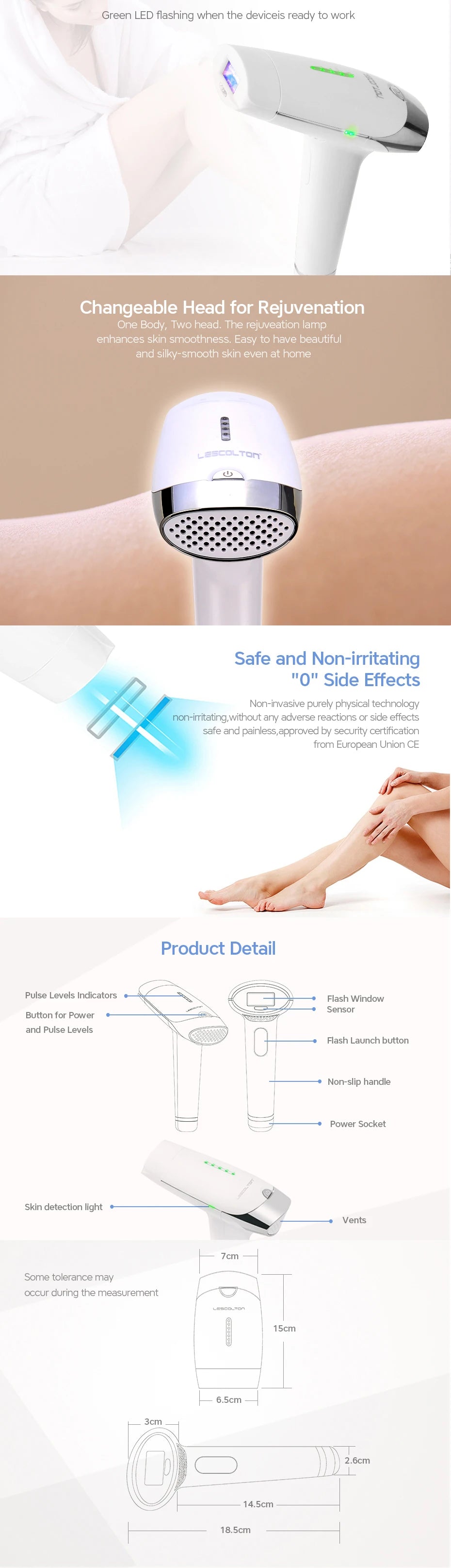 Lescolton IPL Hair Removal for Women at-Home Laser Permanent Painless Hair Remover for Armpits Legs Arms Bikini Line c9f98b-b7.myshopify.com