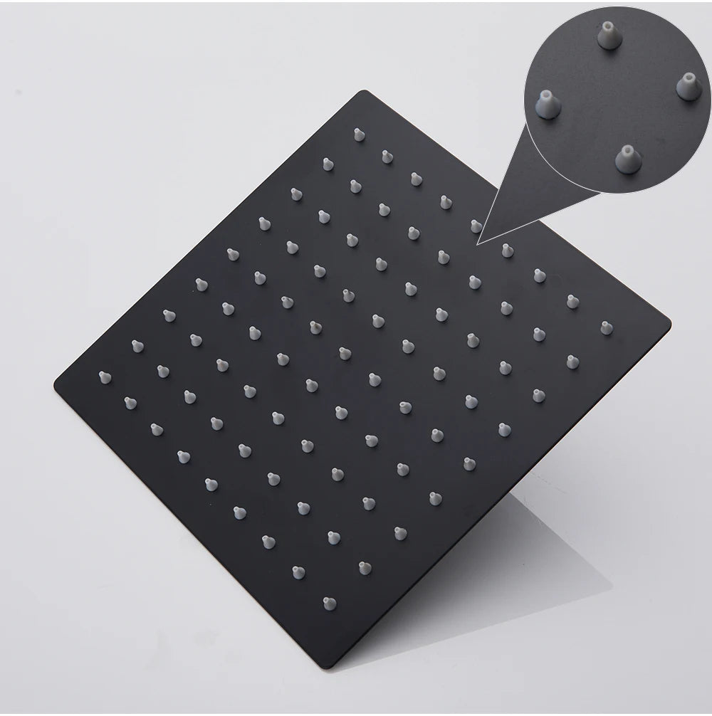 Ultra-thin Black 16-Inch Square Rainfall Shower Head c9f98b-b7.myshopify.com