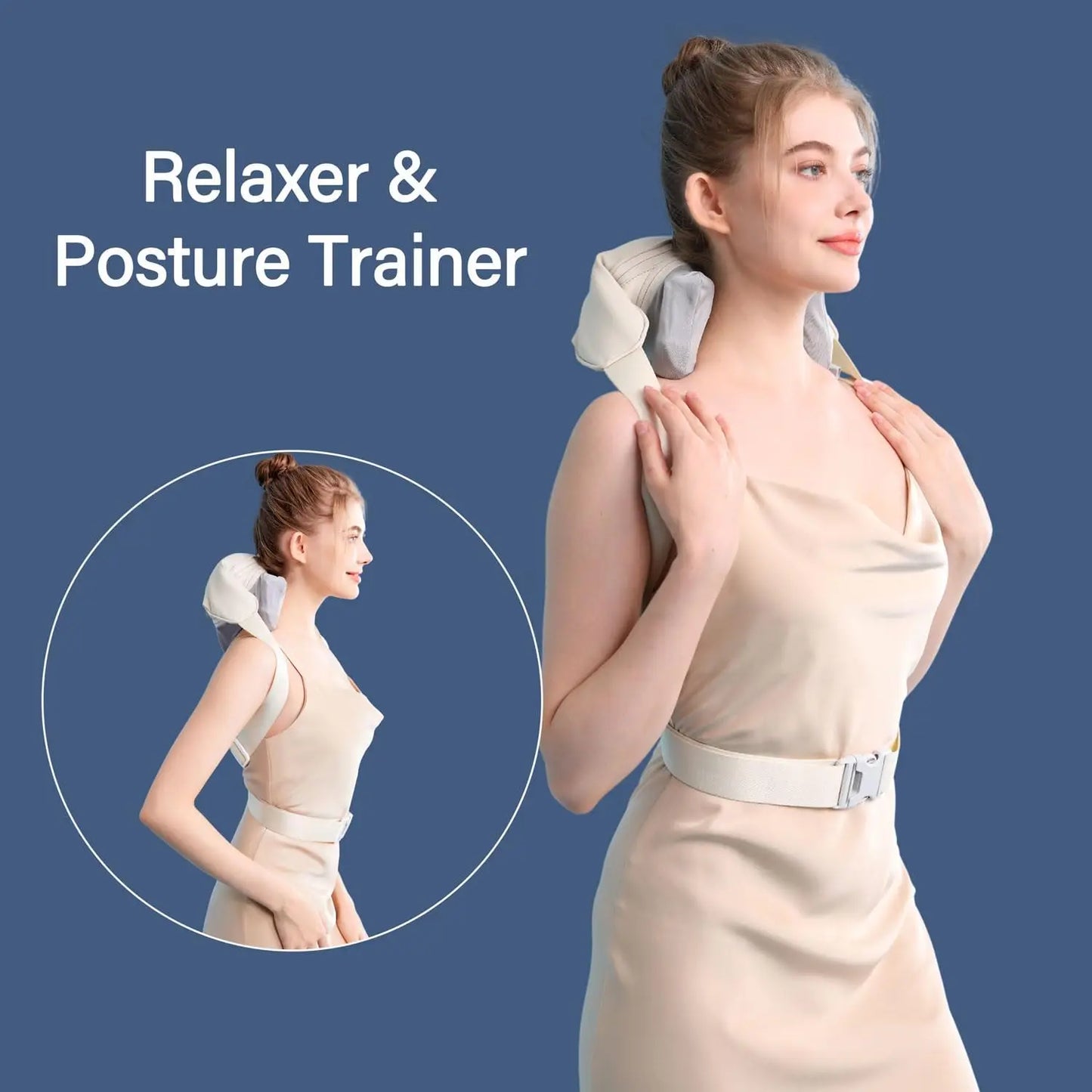 Neck Shoulder Massager Deep Tissue Shiatsu Back Massagers with Heat for Pain Relief Electric Kneading Squeeze Muscles Massage c9f98b-b7.myshopify.com