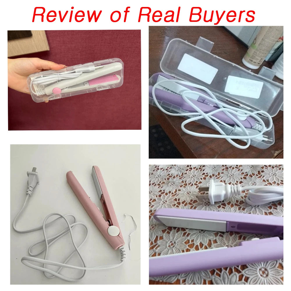 Portable Mini Hair Straightener Flat Iron Hair Curler For Men Women Short Hair Wave Hairstyling Dual Voltage Straightening Irons c9f98b-b7.myshopify.com