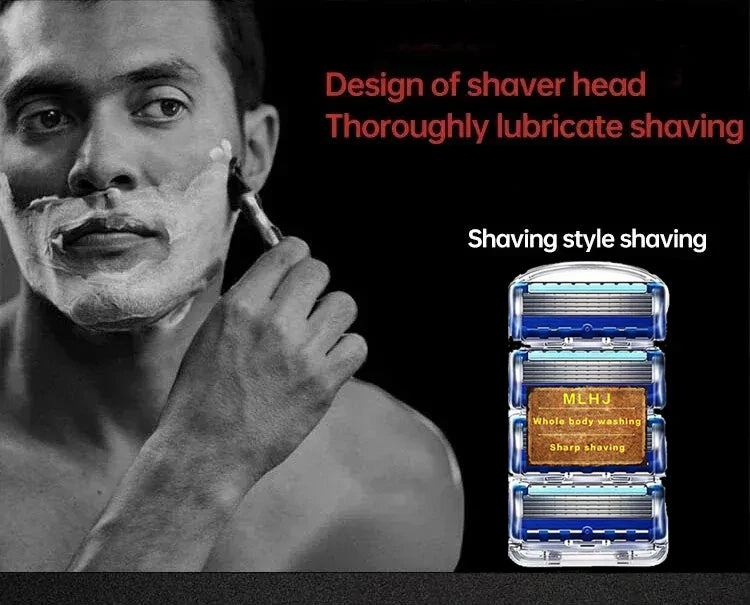 New five-layer Razor Blades Replacement Vintage Wet Safety Skin Protection Classic Razor for Men's Shavers Shaving &Womens Hair c9f98b-b7.myshopify.com