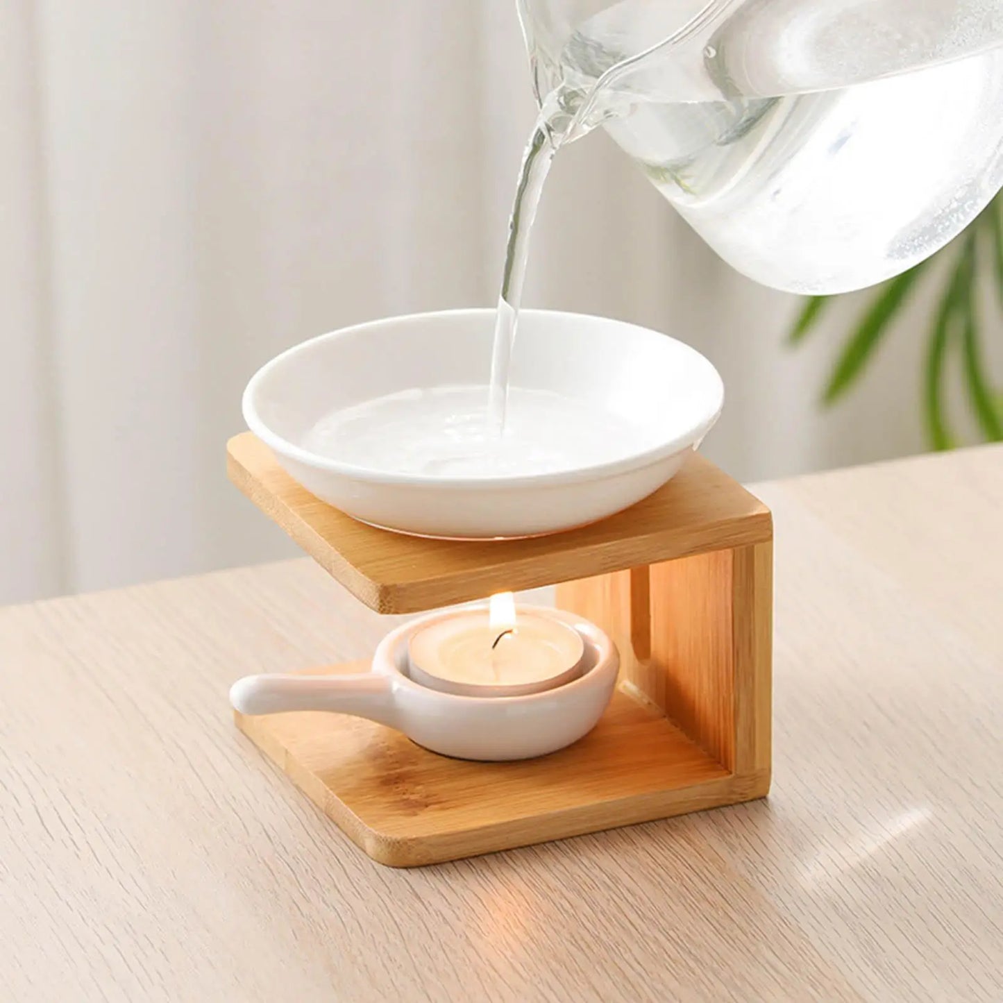 Essential Oil Burner Aroma Diffuser Bamboo Tea Stove Base Household Wooden Essential Oil Burner Essential Oil Diffuser Decor c9f98b-b7.myshopify.com