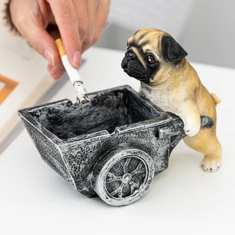 Cart Puppy Ashtray Anti-fly Ash Household Ashtray Creative Living Room Office Desktop Decoration Living Room Storage Box c9f98b-b7.myshopify.com