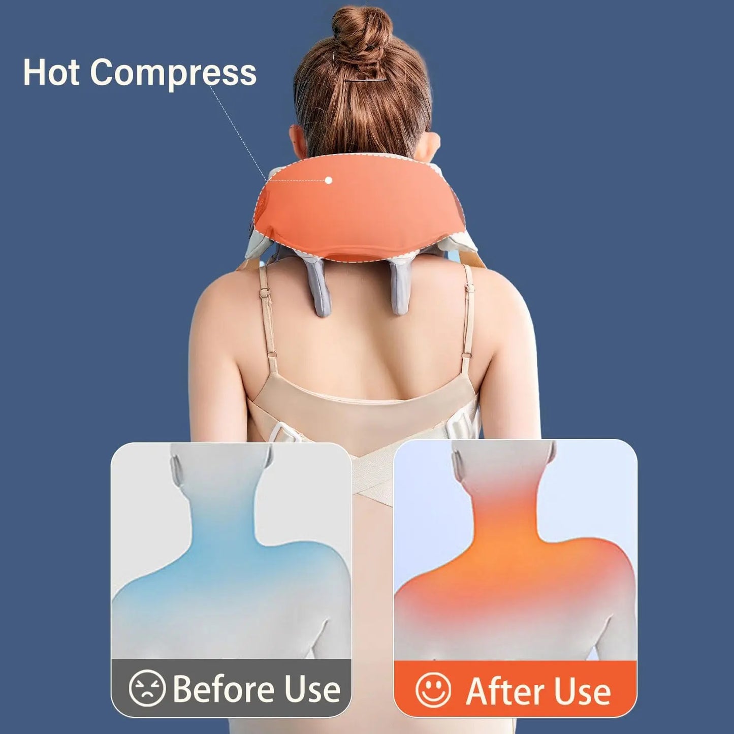 Neck Shoulder Massager Deep Tissue Shiatsu Back Massagers with Heat for Pain Relief Electric Kneading Squeeze Muscles Massage c9f98b-b7.myshopify.com
