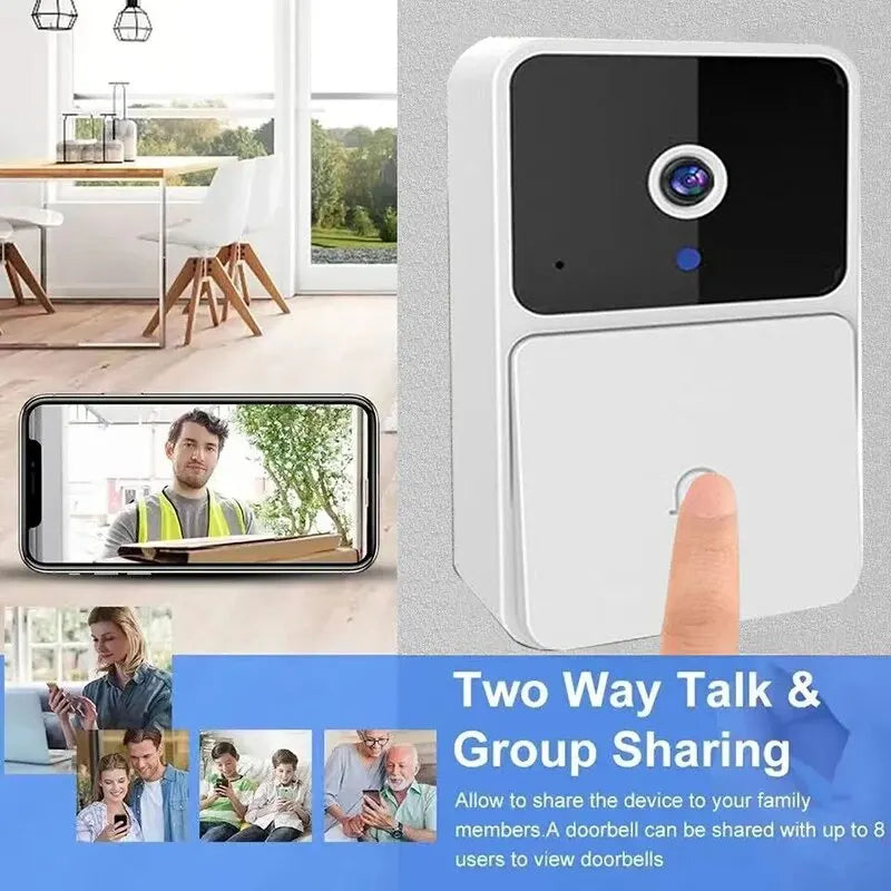 Wireless Video Doorbell with Night Vision, Two-Way Intercom, and Voice Change c9f98b-b7.myshopify.com