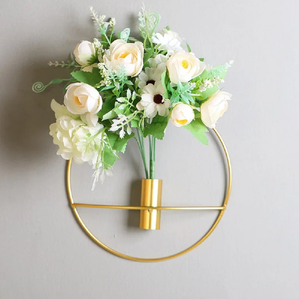 Metal Wall Hunging Vase Modern Creativity Stainless Steel Wall Frame Flower Pot Decor Art Nordic Living Room Home Decoration c9f98b-b7.myshopify.com