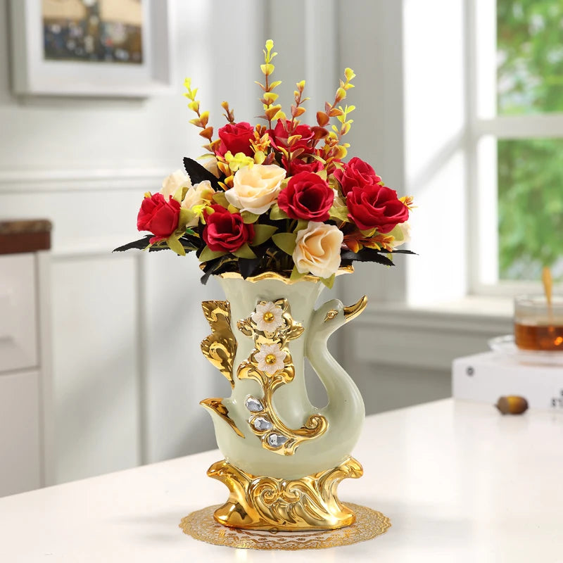 Modern Minimalist Home Living Room Entrance Gold Glass Vase Light Luxury Wind Desktop Flower Container Decorations Ornaments c9f98b-b7.myshopify.com