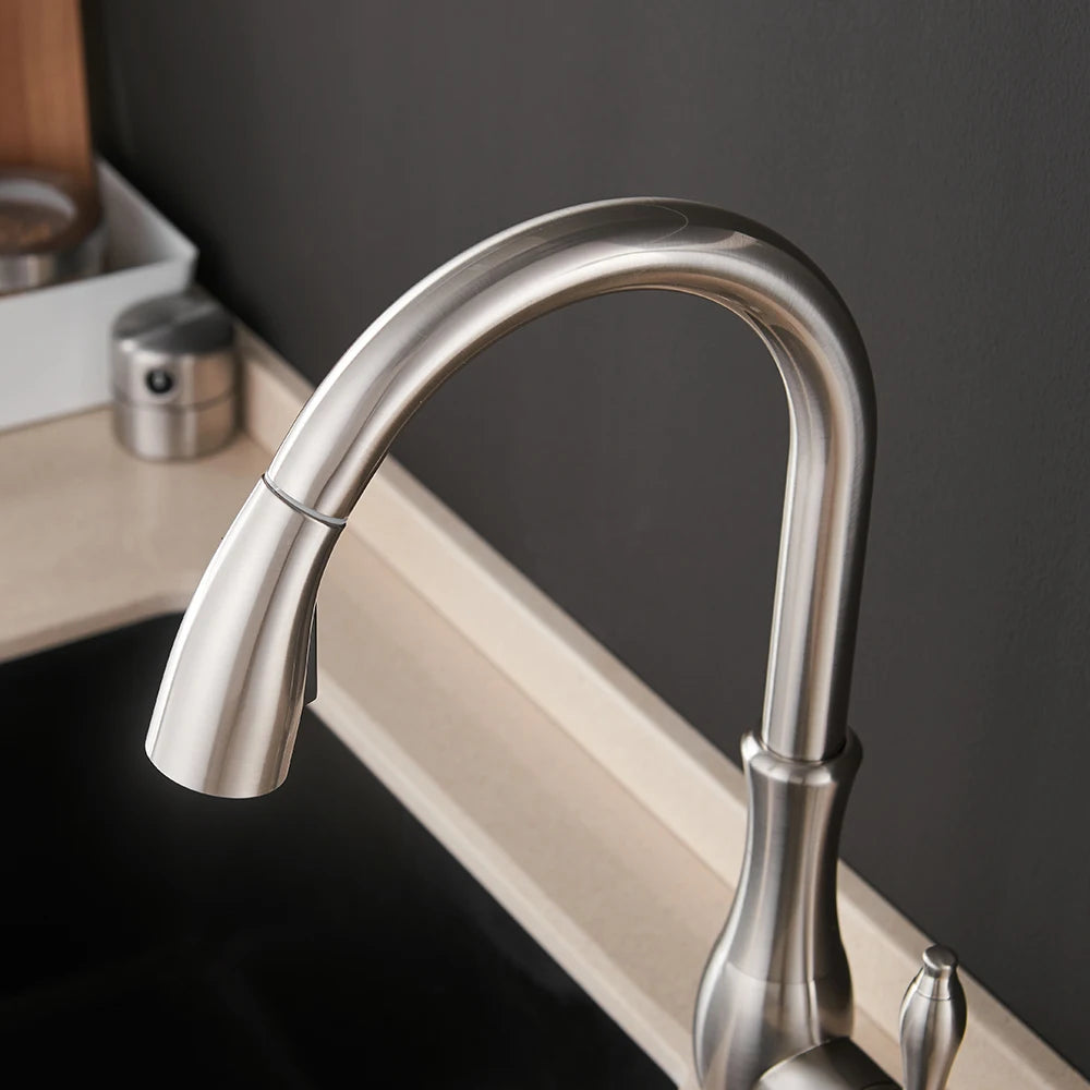 Gold Kitchen Faucets Single Handle Pull Out Kitchen Tap Single Hole Handle Swivel Degree Water Mixer Tap Mixer Tap 866011 c9f98b-b7.myshopify.com