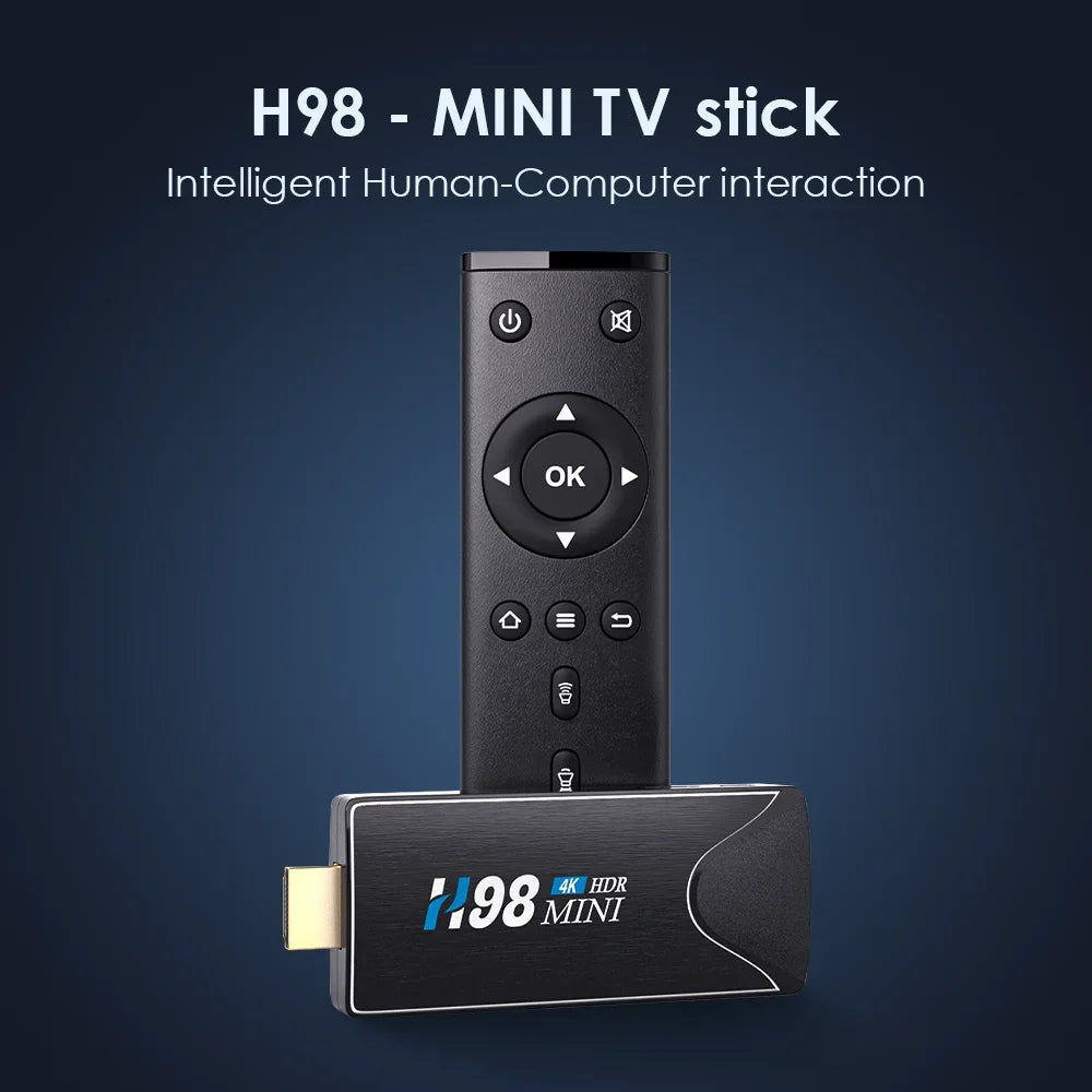 HONGTOP Mini TV Stick H98Mini Android 10 Support 4K HD Video 2.4G/5G WiFi TV Box H.265 Bluetooth Media Player Set Top Box c9f98b-b7.myshopify.com