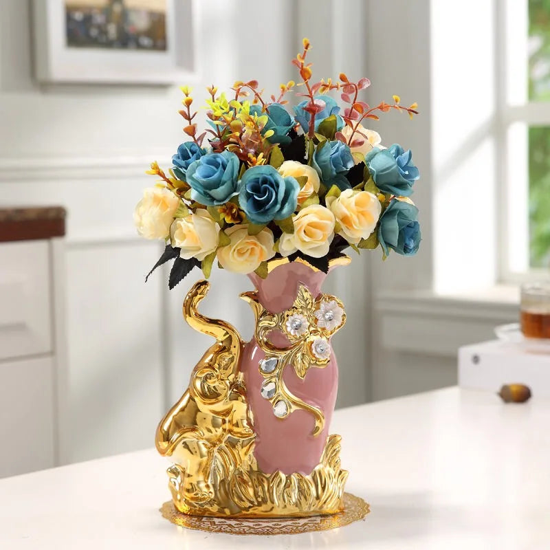 Modern Minimalist Home Living Room Entrance Gold Glass Vase Light Luxury Wind Desktop Flower Container Decorations Ornaments c9f98b-b7.myshopify.com