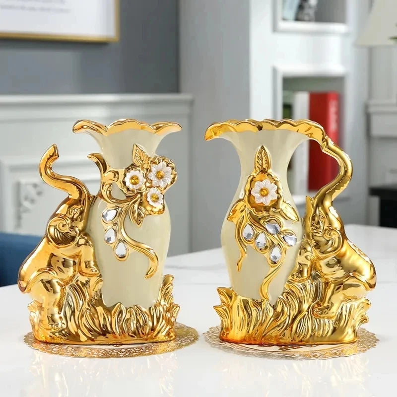 Modern Minimalist Home Living Room Entrance Gold Glass Vase Light Luxury Wind Desktop Flower Container Decorations Ornaments c9f98b-b7.myshopify.com