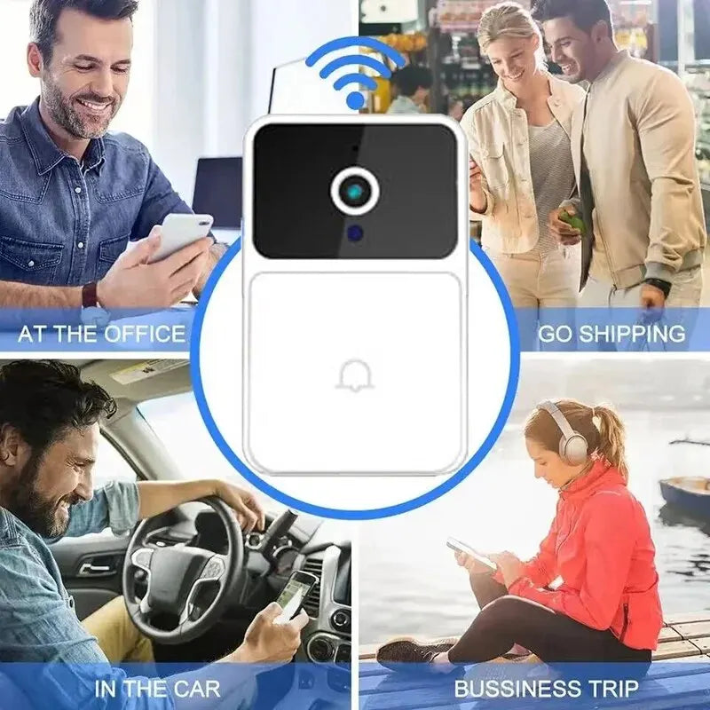 Wireless Video Doorbell with Night Vision, Two-Way Intercom, and Voice Change c9f98b-b7.myshopify.com