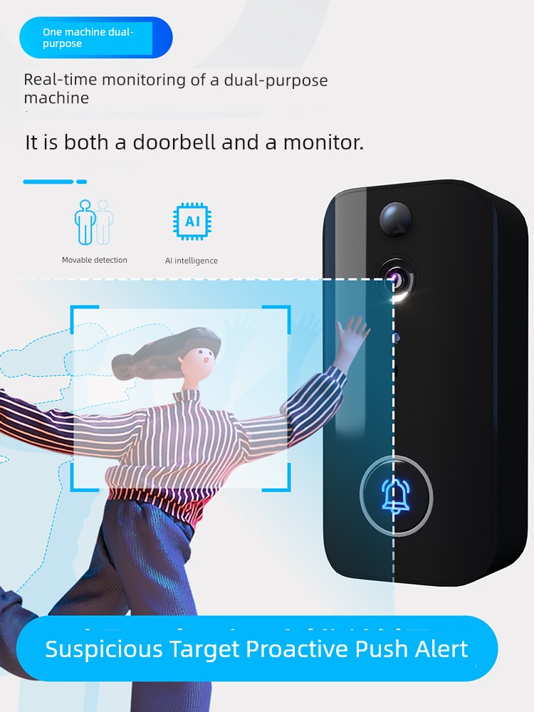 Smart Doorbell – Wireless Plug-in-Free Surveillance Camera with Voice Dialogue, App Control, and Cloud Storage c9f98b-b7.myshopify.com