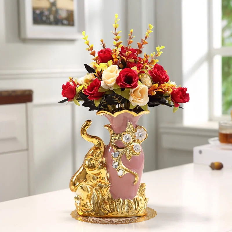 Modern Minimalist Home Living Room Entrance Gold Glass Vase Light Luxury Wind Desktop Flower Container Decorations Ornaments c9f98b-b7.myshopify.com