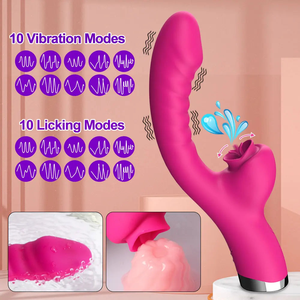 Tongue Licking Vibrator 2 In 1 Adult Women Sex Toys Dildos Vibrators Clitoris Stimulator With 20 Speeds Vibrators Sex Product c9f98b-b7.myshopify.com
