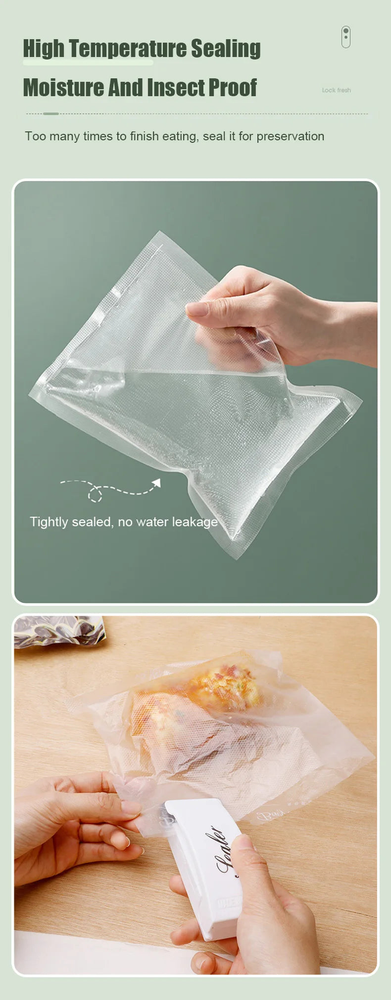 Plastic Heat Bag Sealer Food Packaging Sealing Machine Portable Snack Bag Sealing Clip Kitchen Storage Accessories Home Gadgets c9f98b-b7.myshopify.com
