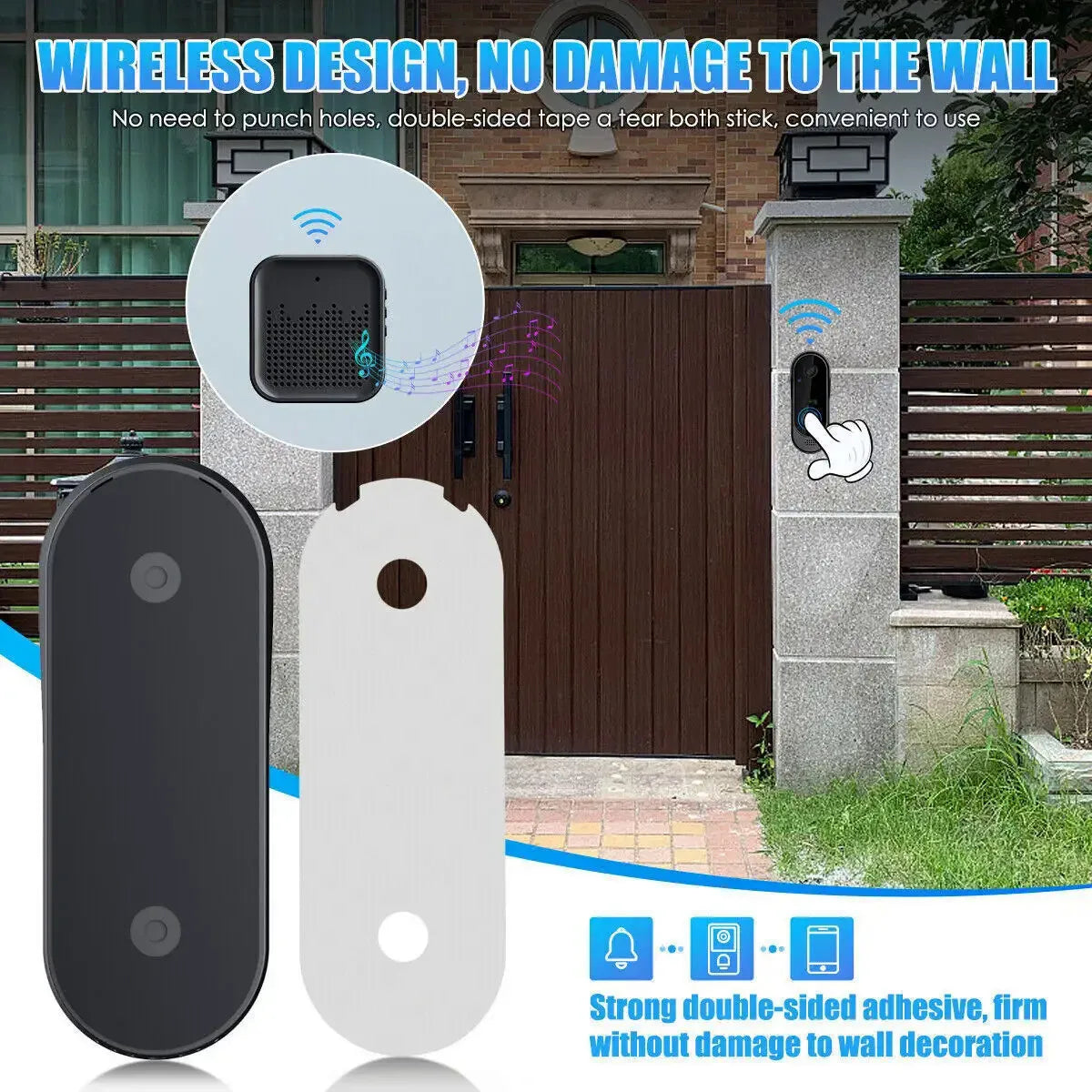 Tuya Smart Wireless Video Doorbell with Camera | IP65 Waterproof, HD Outdoor Security Intercom | Night Vision & 2-Way Audio c9f98b-b7.myshopify.com