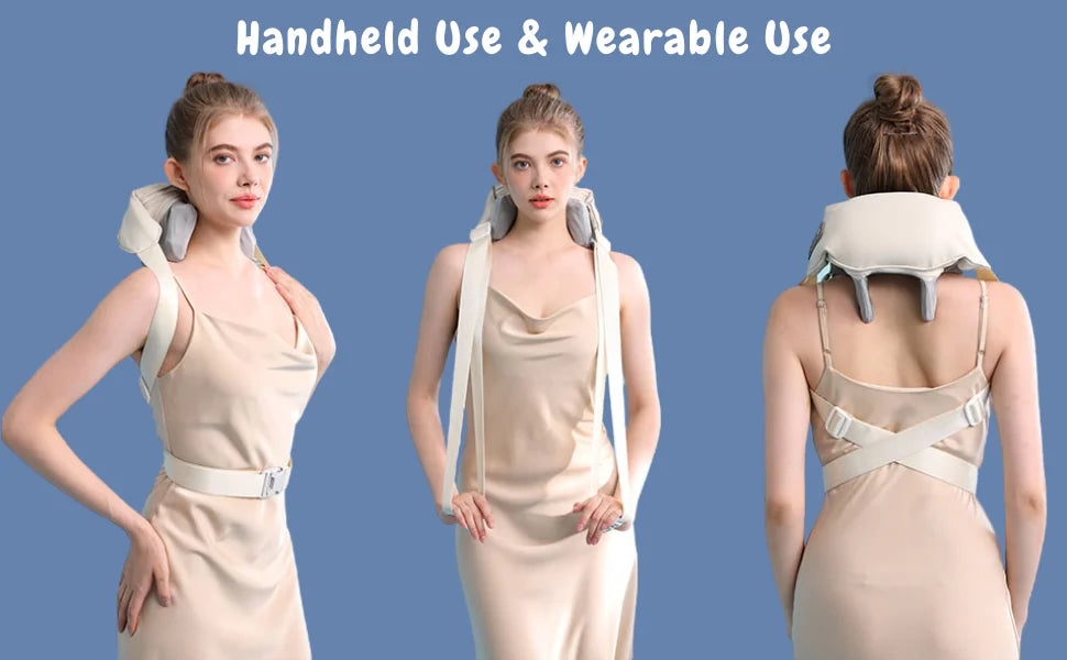 Neck Shoulder Massager Deep Tissue Shiatsu Back Massagers with Heat for Pain Relief Electric Kneading Squeeze Muscles Massage c9f98b-b7.myshopify.com