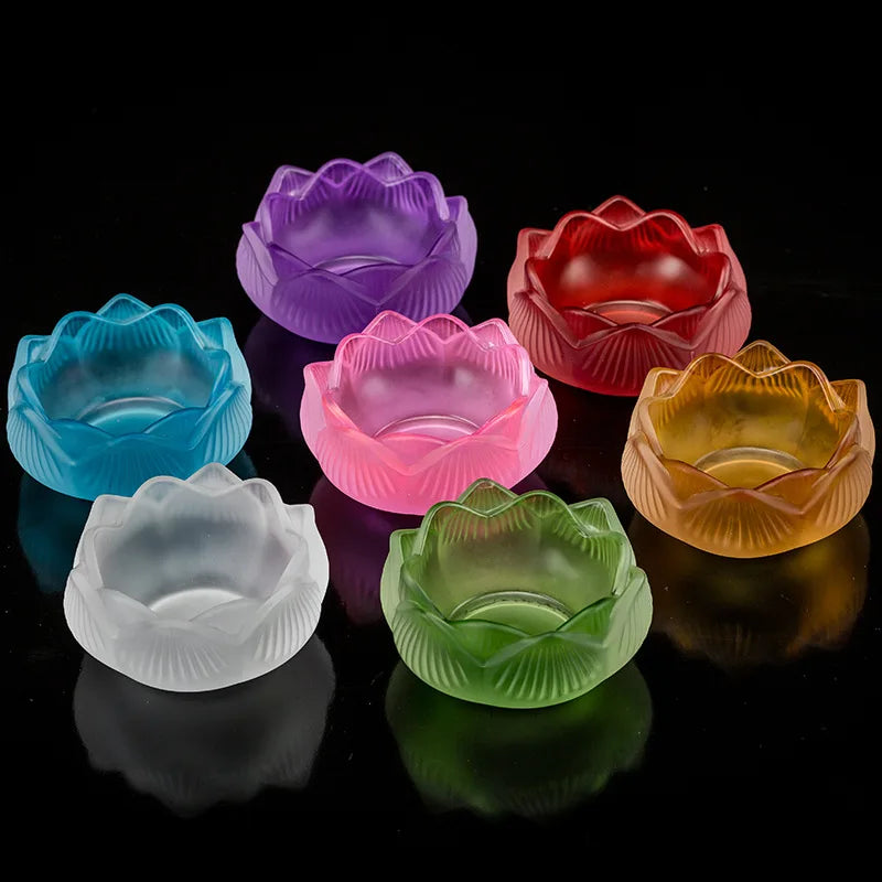 Seven Colors Crystal Incensee Burner Glass Lotus Candle Holders Handicraft Decoration for Home Buddha Mini Zen Cone Censer c9f98b-b7.myshopify.com