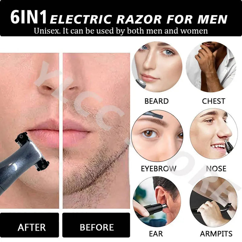 6 In 1 Female Electric Epilator Women Body Face Multifunctional Shaving Man Intimate Area Precision Shaver Face Beard Trimmer c9f98b-b7.myshopify.com