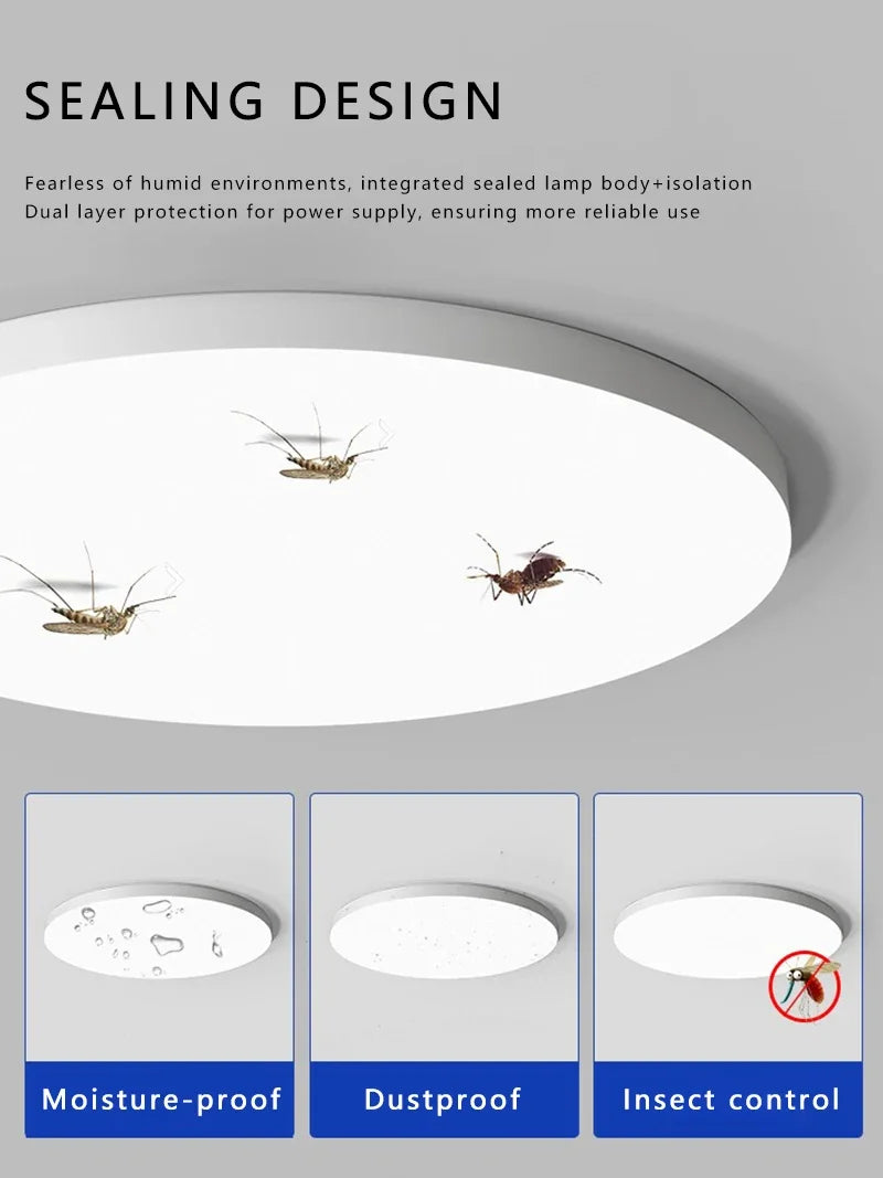 LED Ceiling Light 220V Waterproof Dustproof Three Proof Light Bedroom Bathroom Dining Room Kitchen Indoor Lighting Fixtures c9f98b-b7.myshopify.com