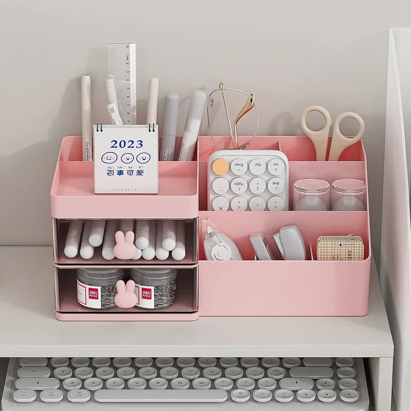 Large Capacity Cosmetic Storage Box Makeup Drawer Organizer Skincare Makeup Stationery Storage Box for Dressing Table Desktop c9f98b-b7.myshopify.com