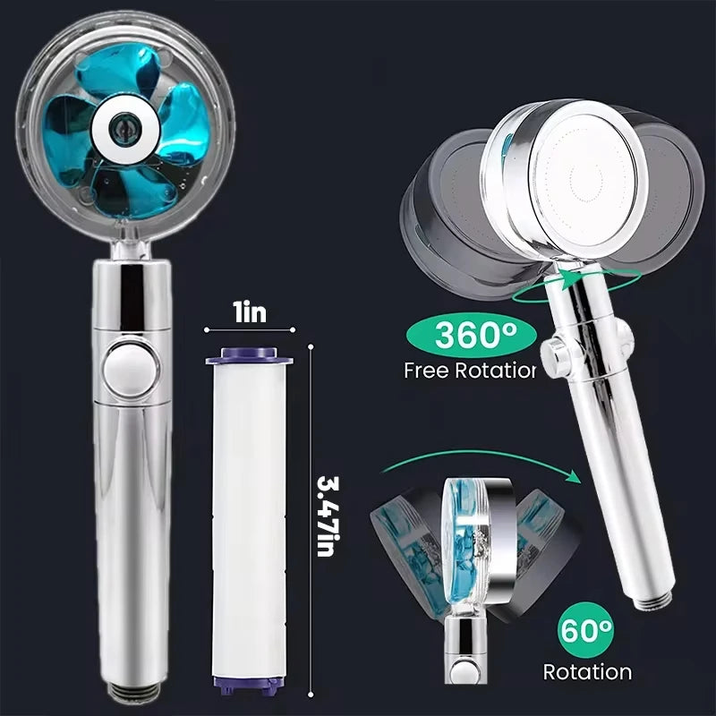 XIAOMI 360° Rotation Turbo Shower Head Handheld High Pressure Water Saving Spray Showerhead Filters Bathroom Accessories 2024 c9f98b-b7.myshopify.com